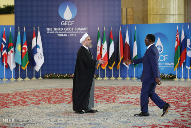 Rouhani meets world leaders in summit of GECF