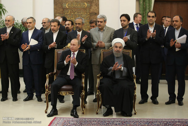 Rouhani, Putin hold press conf.