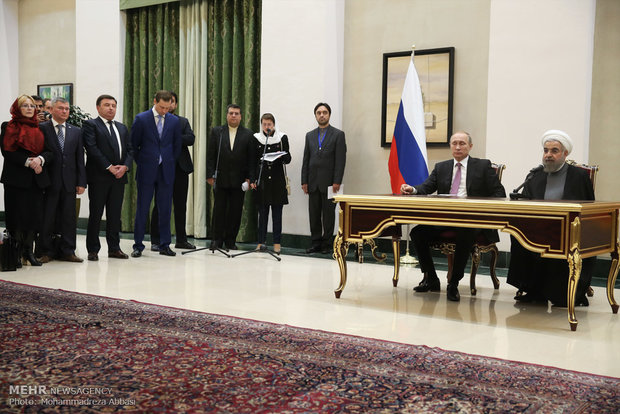 Rouhani, Putin hold press conf.