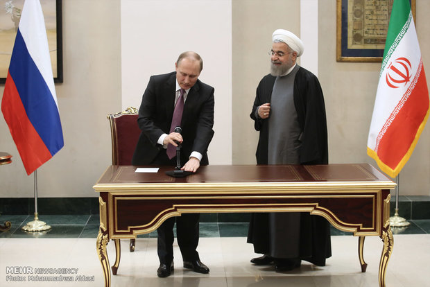 Rouhani, Putin hold press conf.