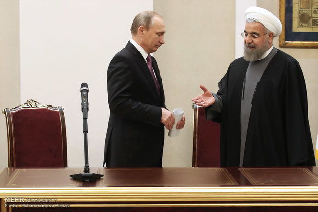 Rouhani, Putin hold press conf.