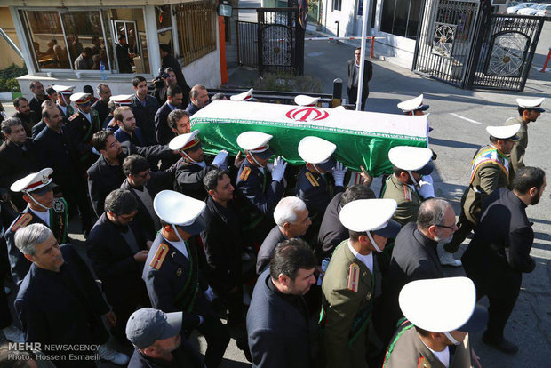 Body of Iran's diplomat arrives home