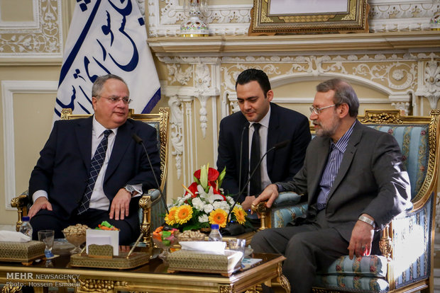 دیدار وزیر امور خارجه یونان با رئیس مجلس شورای اسلامی