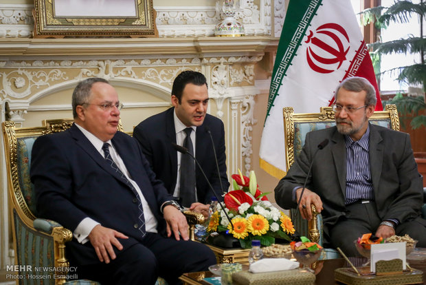 Larijani, Greek FM meet in Tehran