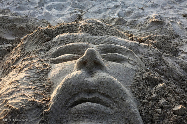 Sand sculpture contest in Kish Island