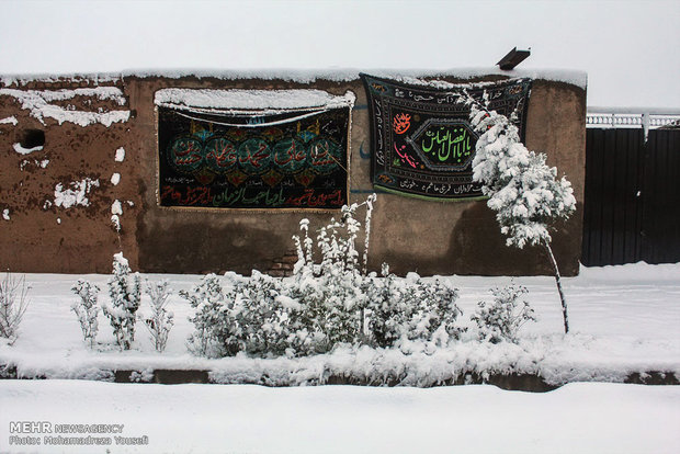 بارش برف در تاکستان