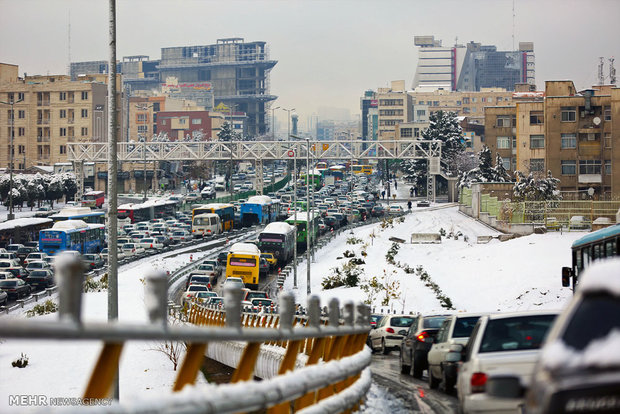 Snowy day in Tehran