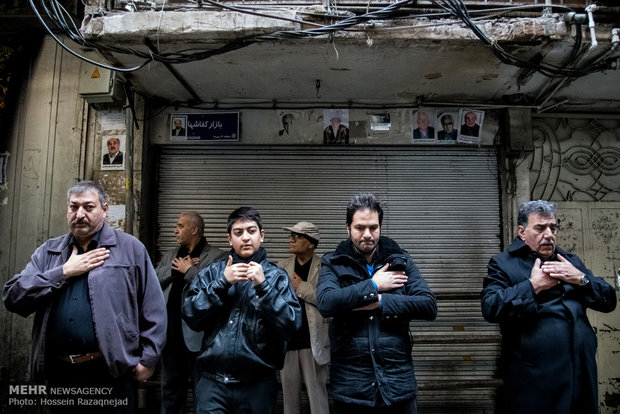 مراسم عزاء 28 صفر في سوق طهران الكبير