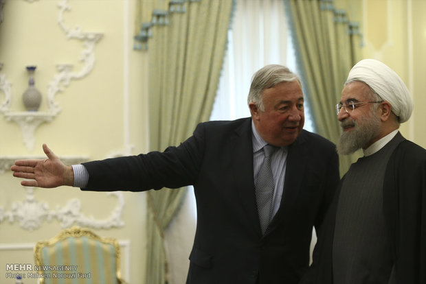 Rouhani, Larcher meet in Tehran