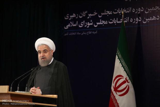 روحاني : الحكومة تعتبر اصوات الشعب أمانة كبرى