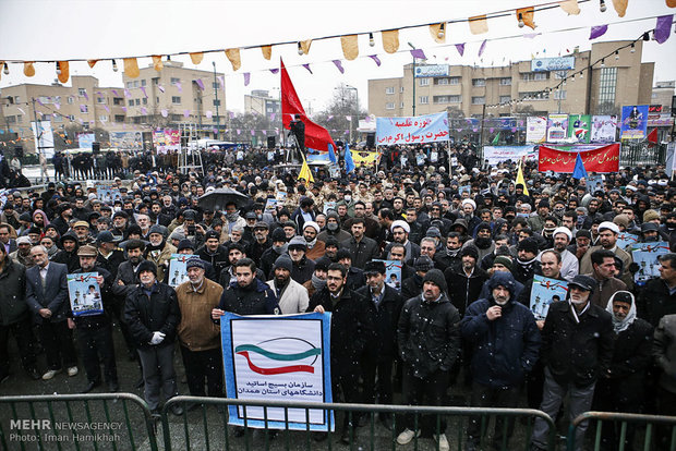 Commemoration ceremony of Dey 9 epic marked in Hamedan
