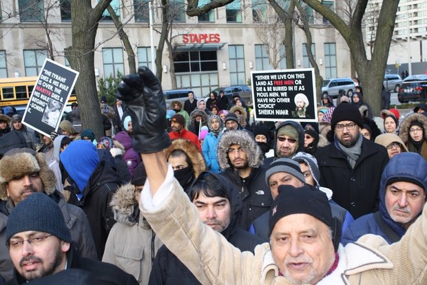 Toronto protests martyrdom of Sheikh Nimr by S Arabia