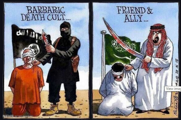 کاریکاتور رسوایی سعودی