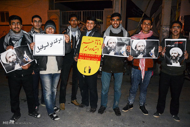 تجمع مردم لارستان در اعتراض به اعدام شیخ نمر
