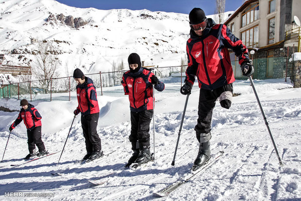 Ski training camp for veterans, disabled