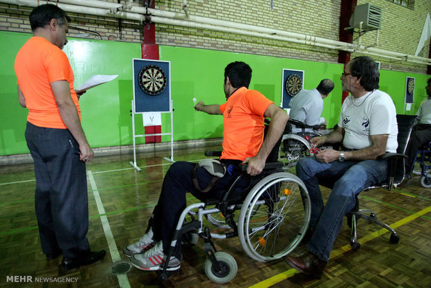 مسابقات دارت معلولان و جانبازان