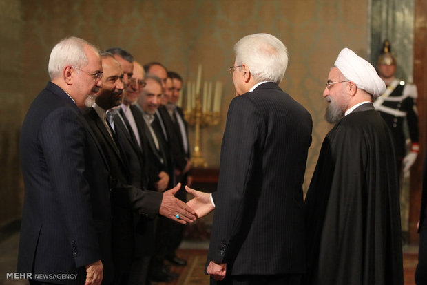 Italian president welcomes President Rouhani in Rome