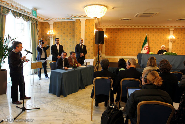 مصاحبه مطبوعاتی رییس جمهور در پایان سفر به ایتالیا