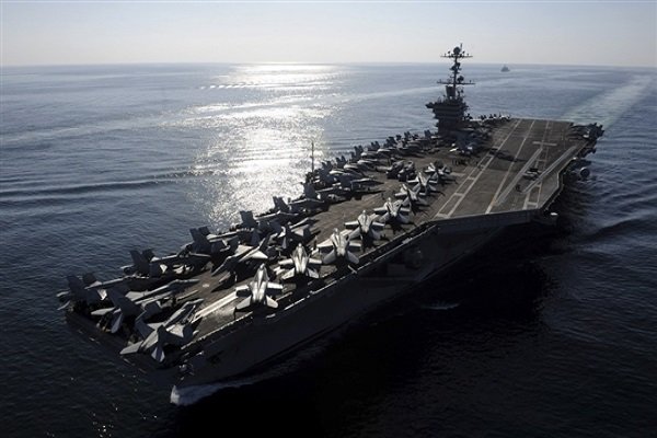 Iran's surveillance drone takes precise photo of US aircraft carrier
