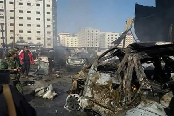 مشاهد أولية للتفجير الإرهابي في منطقة السيدة زينب (ع) في ريف دمشق