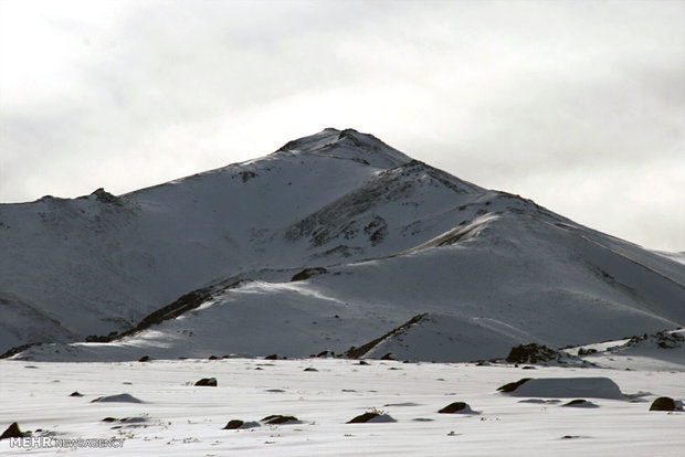 Mount Sabalan in winter