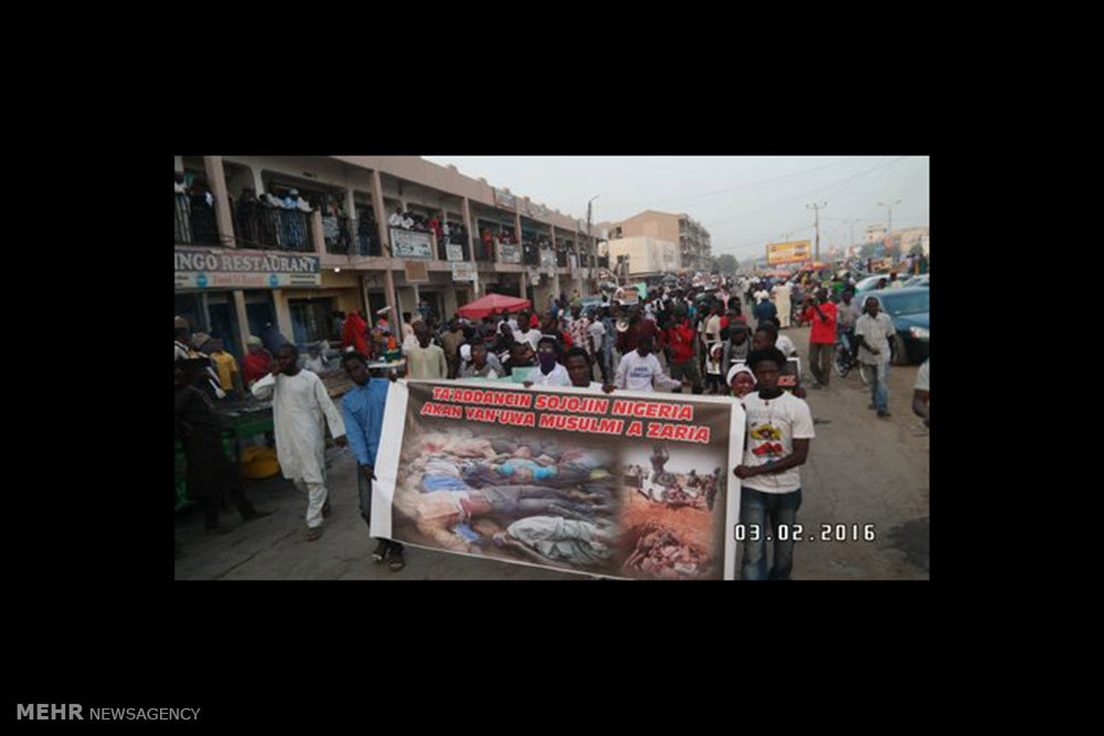راهپیمایی مردم در زاریای نیجریه اس برای روشن شدن وضعیت شیخ زکزاکی