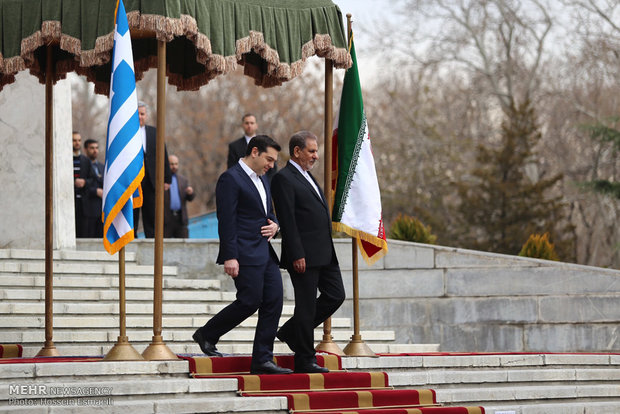 مراسم استقبال رسمی از نخست وزیر یونان