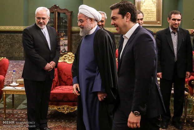 Pres. Rouhani receives Greek PM