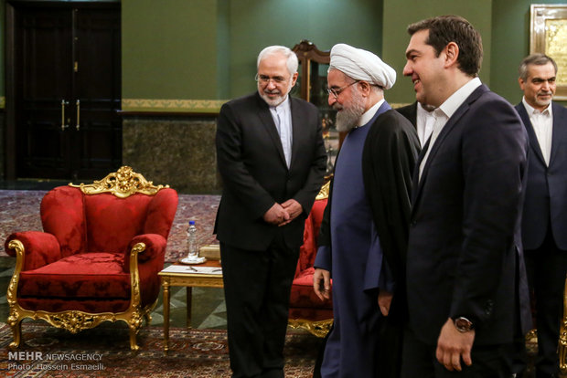 Pres. Rouhani receives Greek PM