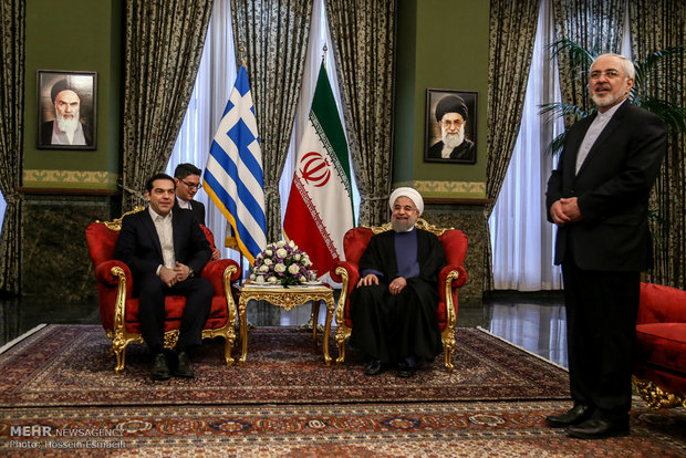 Pres. Rouhani receives Greek PM