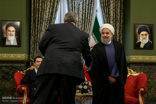 Pres. Rouhani receives Greek PM