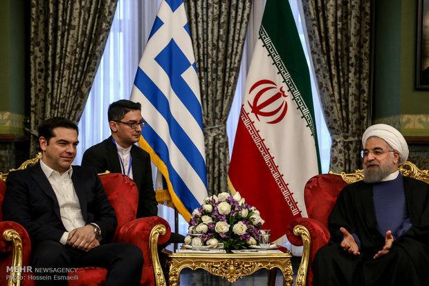 Pres. Rouhani receives Greek PM