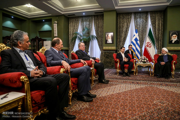 Pres. Rouhani receives Greek PM