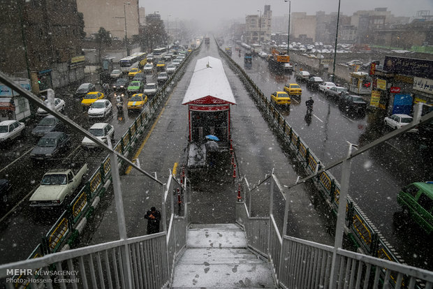 Tehran on a Snowy day