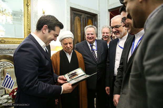 Greek PM meets Hashemi Rafsanjani