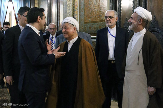 Greek PM meets Hashemi Rafsanjani