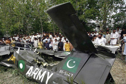 سقوط هواپیمای مسافربری پاکستان/ دستکم ۹۵ نفر جان باختند