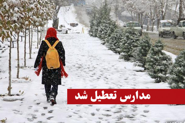 بارش برف مدارس شماری از شهرستان های کردستان را تعطیل کرد