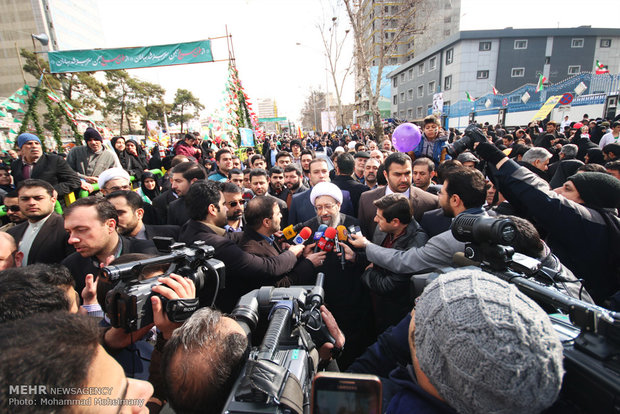 حضور مسئولان نظام در راهپیمایی یوم الله 22 بهمن