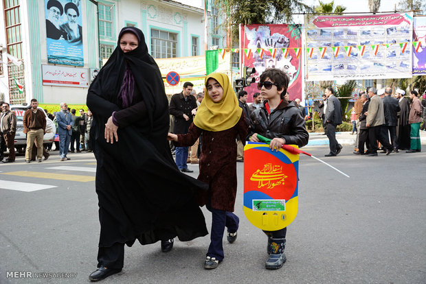 راهپیمایی یوم الله ۲۲بهمن در رودسر