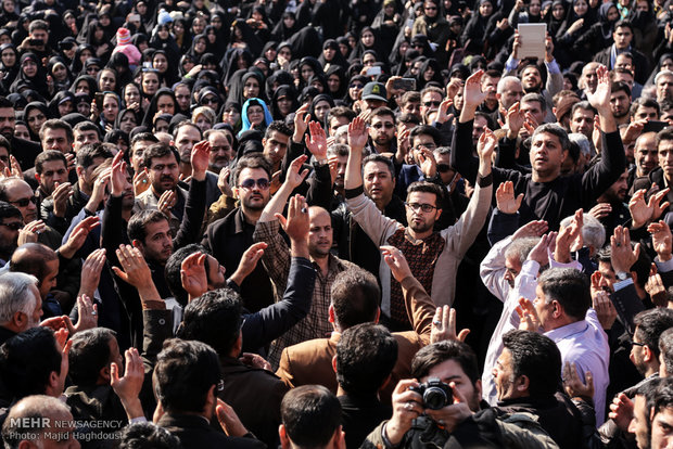 مراسم تشییع مدافع حرم شهید تقی ارغوانی