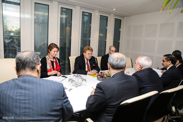 Zarif, Elmar Brok meet in Brussels