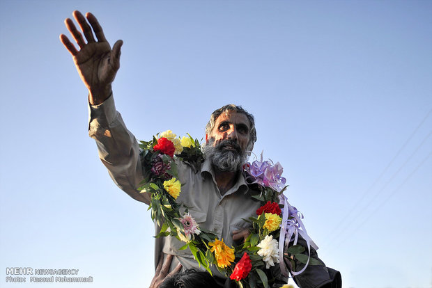 استقبال مردمی از رزمندگان مدافع حرم در خوزستان