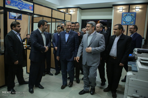 Iran's first VP visits election campaign