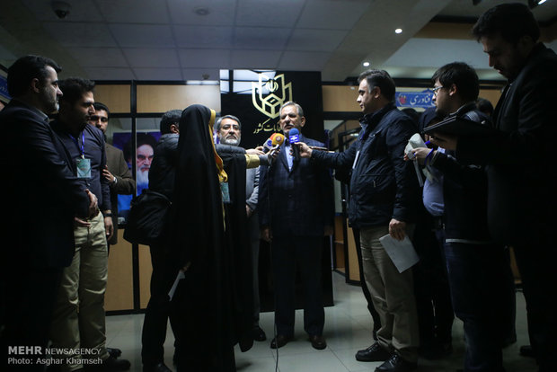 Iran's first VP visits election campaign