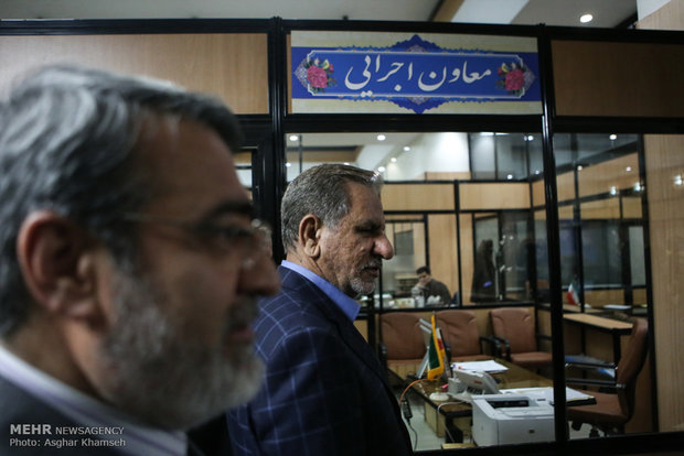 Iran's first VP visits election campaign