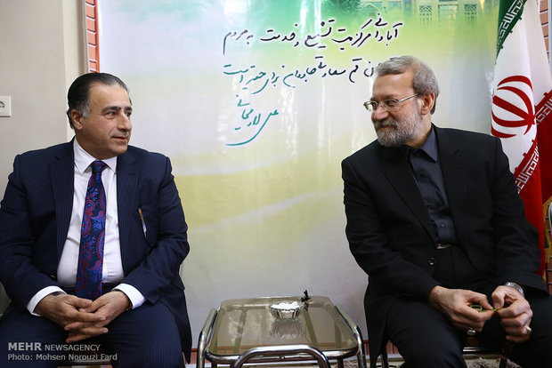 Larijani receives Iraqi lawmakers