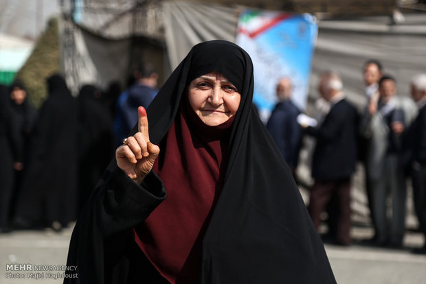 Frames from elections in Tehran