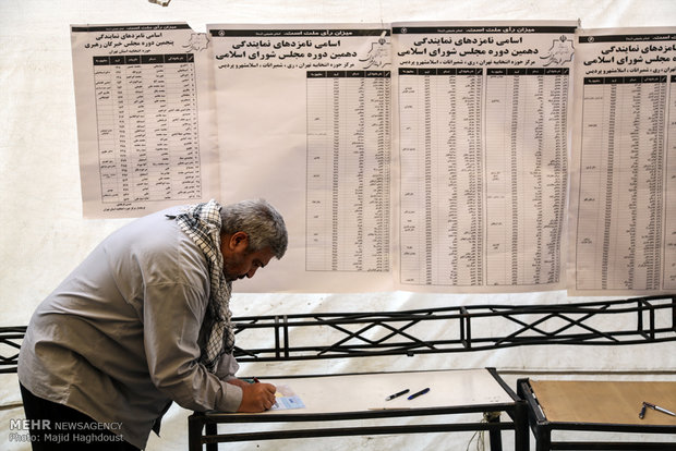 Frames from elections in Tehran