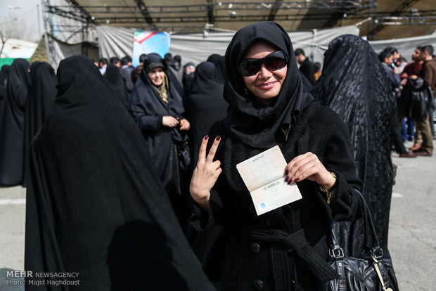 Frames from elections in Tehran